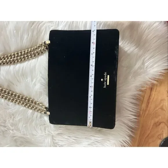 Kate Spade Watson Lane Marci Black velvet like material